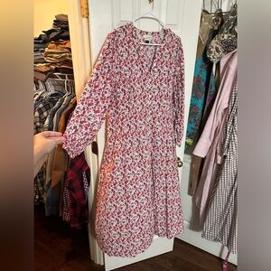 Universal Thread - Button Front Midi Dress - Pink Floral